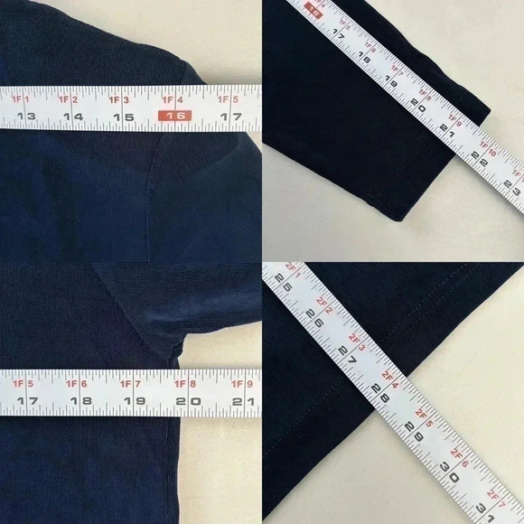 Picadilly Jersey Cardigan Open Front Draped Knit Blazer Jacket Navy Blue Small - Picture 12 of 13